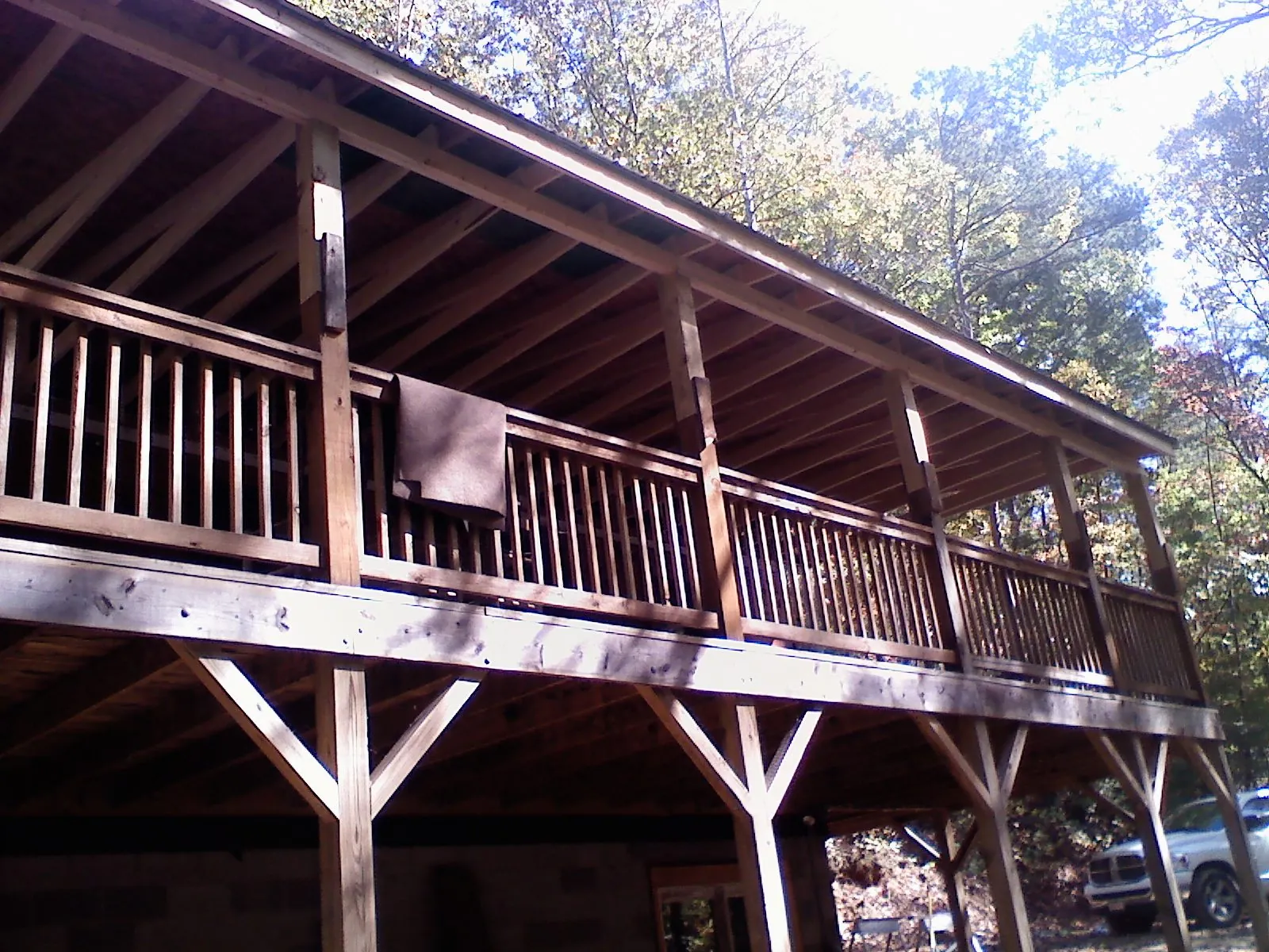 Timber framing under a new elevated porch and deck — Roof Leak Repair in Kyburz by Roofing Brothers